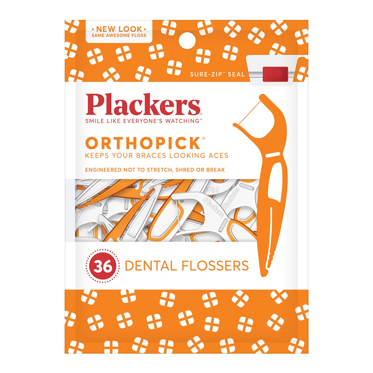 Plackers Orthopick Flosser for Braces, Pack of 2
