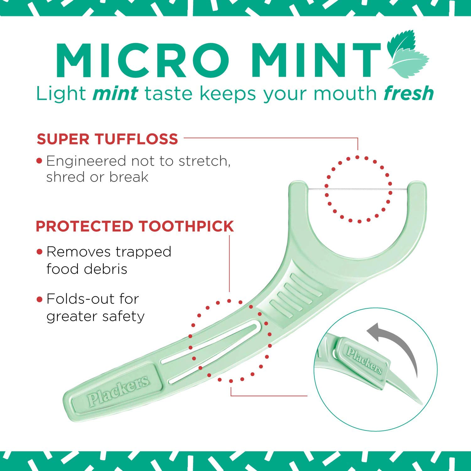 Plackers Micro Mint Dental Floss Picks