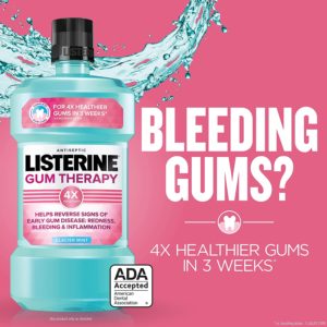 Listerine Gum Therapy Antiplaque & Anti-Gingivitis Mouthwash, Antiseptic Oral Rinse